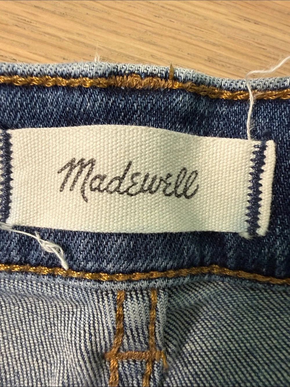 Madewell The Wide-Leg Jean High Rise Medium Wash Blue Denim Size 30